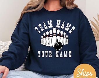Custom Bowling Team Crewneck: Bowler Gift Hoodie