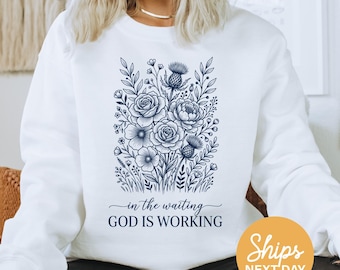 Floral Christian Sweatshirt, Faith Based Crewneck, Bible Verse Pullover