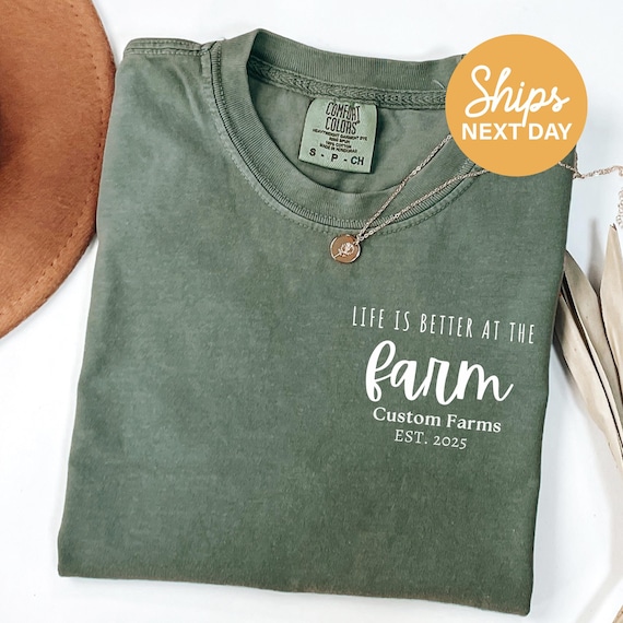 Comfort Colors Farm Shirt: Customizable Family Name Tee
