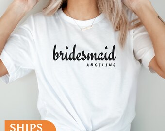 Custom Bridesmaid Comfort Colors Shirt: Personalized Wedding Tee