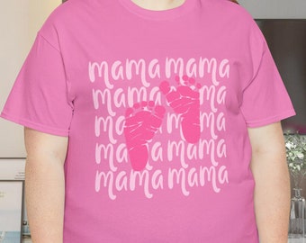 T-shirt rose maman fille : cadeau de nouvelle maman