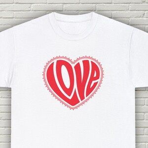 Love Unisex Heavy Cotton Tee, Love, Unisex Heavy Cotton, Tee, T-Shirt, High quality, Original art, Beautiful, Romance, Feminine, Heart, Gift
