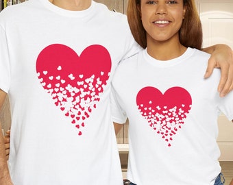 T-shirt coeur brisé, cadeau romantique pour la Saint-Valentin