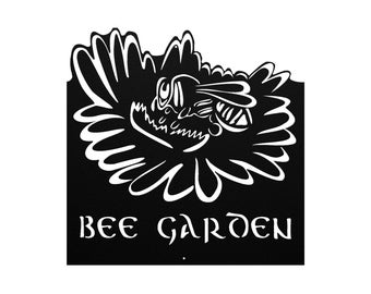 Bee Garden-garden decor- pollinator-flower garden metal sign