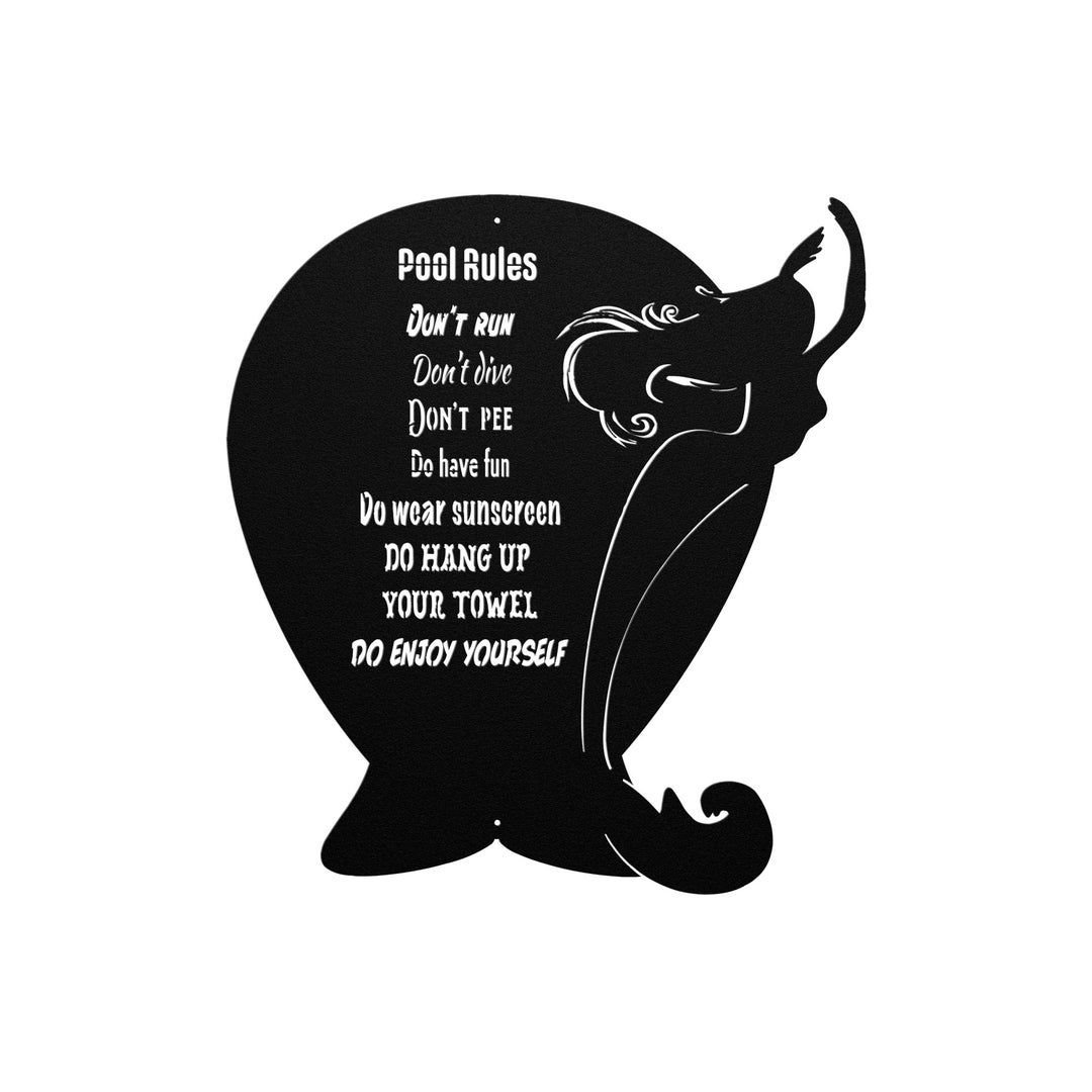 Mermaid Pool Rules Swimming Pool mermaid Metal Sign Etsy