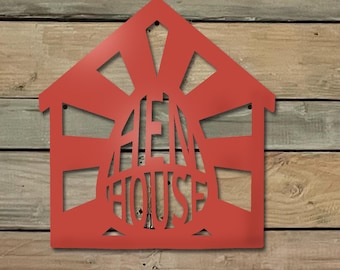 Hen House- chicken coop metal sign