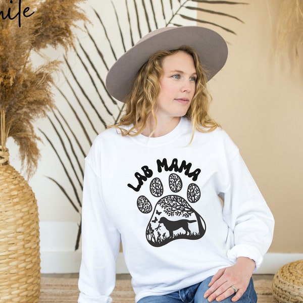 Labrador Retriever, Labrador Sweatshirt, Lab Mama Sweatshirt, Labrador Mom, Labrador Mama, Lab Mom Sweatshirt, Dog Mom Sweatshirt