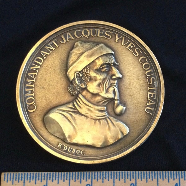 Jacques Cousteau Commemorative Medallion / Metal