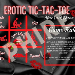 Adult Tic-Tac-Toe Game Board - Digital Download