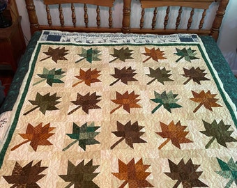 Patchwork Leaves Quilt