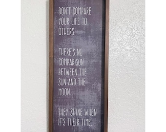 Motievencitaat houten lijst muurkunst bord