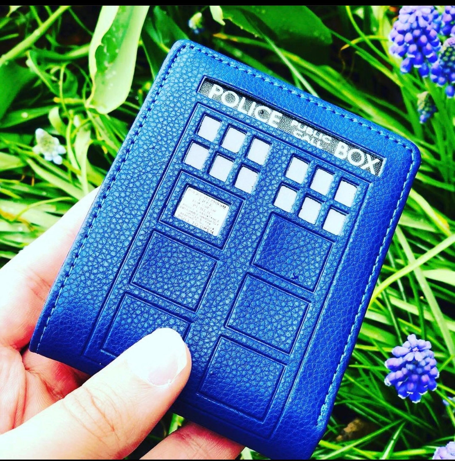 Blue Leather TARDIS wallet 