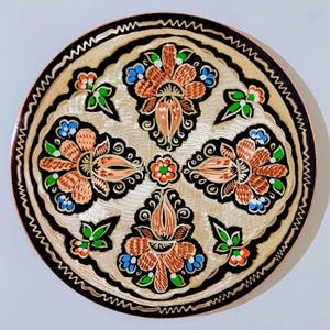 Décoration murale en cuivre, décoration florale d&#39;art turc, plaque de cuivre décorative avec motifs ottomans, décoration de bureau, décoration de salon