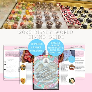 2025 Food Dining Guide Magic Kingdom, Hollywood Studios, Animal Kingdom, EPCOT