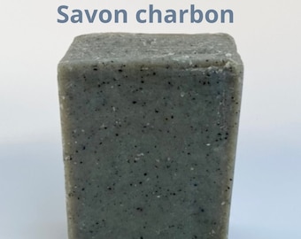 Artisanal charcoal soap, cold saponified
