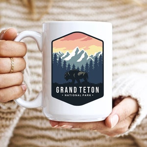 Grand-Teton-Nationalpark-Tasse, Nationalpark-Geschenk, Kaffeetasse, Wyoming-Geschenk, Reise-Kaffeetasse, Geschenk, Grand-Teton-Tasse