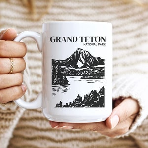 Grand Teton National Park Becher Kundenspezifisches Nationalpark Geschenk Personalisierte Reisetasse Wyoming Geschenk National Park