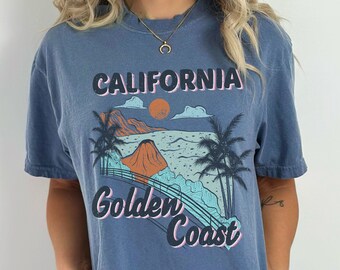 売れ筋商品|||イメージワン カットソー トップス レディース Men's and Women's Gold Cal State Long Beach The Beach Scenic Comfort Colors T-Shirt Gold Cal State Long Beach The Beach Unisex Scenic Comfort Colors