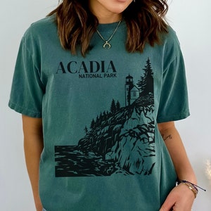 Acadia National Park Shirt National Park Gift Maine Shirt Comfort Color Shirt Travel Gift Comfort Color Tee Vintage