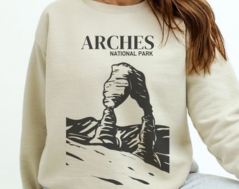 Bogen Sweatshirt Nationaal Park Crewneck Utah Cadeau Avontuur Shirt Nationaal Park Sweatshirt Utah Cadeau Outdoor Shirt Unisex