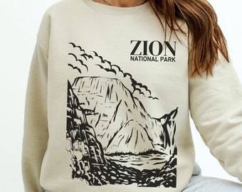 Zion National Park Crewneck Utah Sweatshirt Geschenk Zion Shirt Nationalpark Abenteuer Geschenk Utah Shirt Outdoor Crewneck