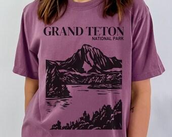 Grand Teton National Park Shirt National Park Gift Wyoming Shirt Comfort Color Shirt Travel Gift Comfort Color Tee Vintage