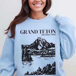 Grand Teton National Park Sweatshirt Wyoming Crewneck National Park Crewneck Wyoming Geschenk für Traveler Outdoor Adventure Shirt