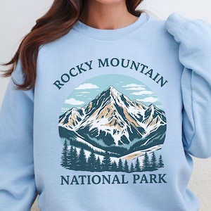 Rocky Mountain National Park Sweatshirt Outdoor Nature Lover Gift Adventure Travel Clothing Mountain Hiking Colorado Crewneck Travel Gift