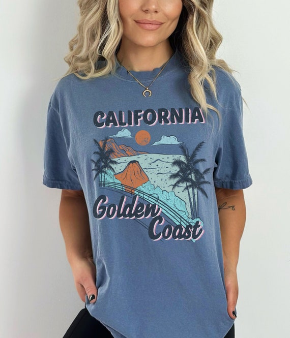 California Graphic Tee Comfort Color Tshirt Vintage California Beach Shirt Comfort Color Shirt Travel Gift California Tee Gift Golden Coast Etsy