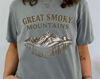 Great Smoky Mountains National Park Shirt Comfort Colors Tee North Carolina Gift Travel Clothing Hiking Tennessee Tshirt Gift For Traveler