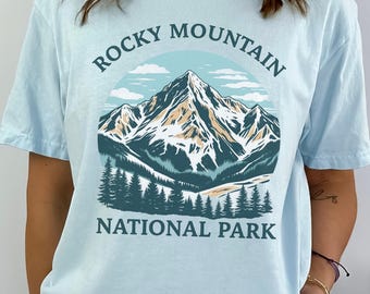 Rocky Mountain National Park Tee Travel Apparel Colorado Comfort Colors Shirt Nature Gift Outdoor Adventure Tee Souvenir National Park Gift
