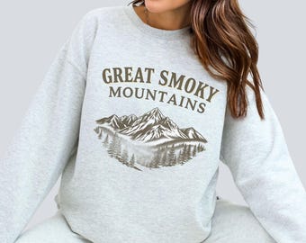 Great Smoky Mountains National Park Sweatshirt Outdoor Crewneck North Carolina Gift Travel Clothing Hiking Tennessee Sweatshirt Gift Nature