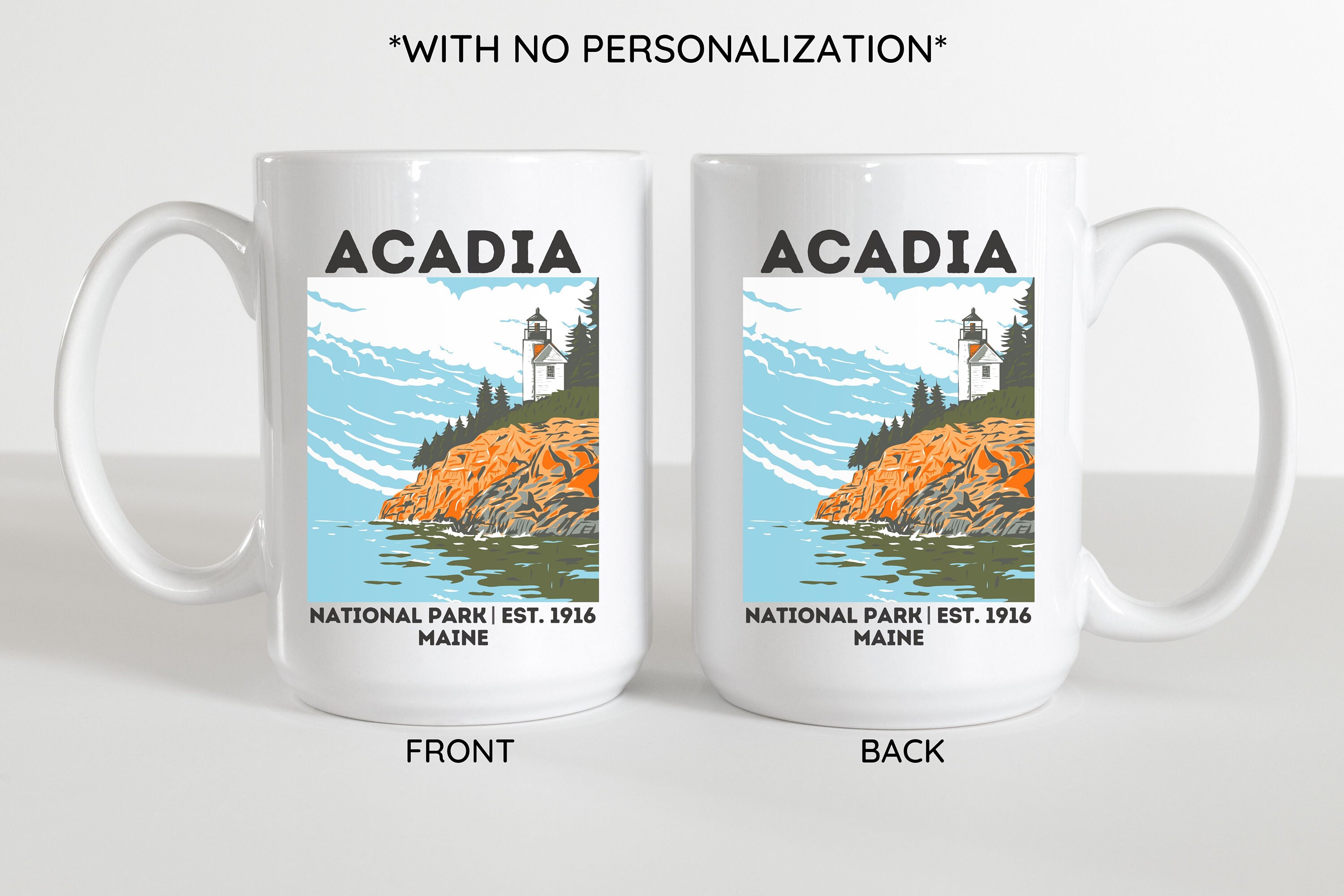 Acadia National Park Mug Custom National Park Gift Travel Mug Maine Gift National  Park - Etsy