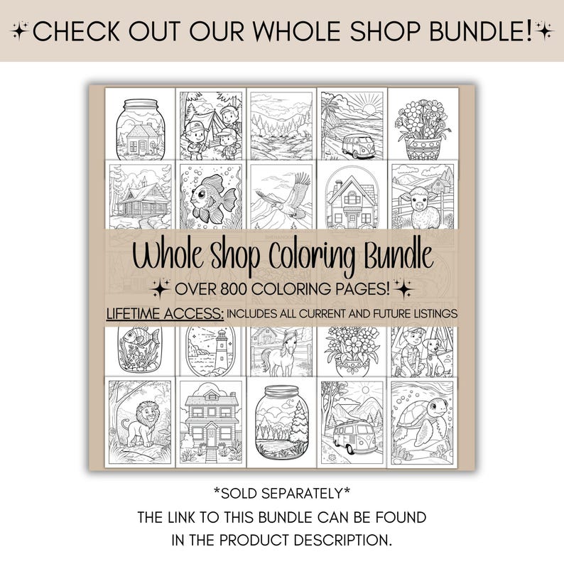 Beach Coloring Pages Printable Summer Coloring Bundle Printable Beach Coloring Book Minimalist Adult Coloring Digital Download Kids Activity image 9