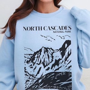 North Cascades National Park Sweatshirt Washington National Park Gift Travel Crewneck Hiking Gift for Traveler Sweatshirt Souvenir Shirt