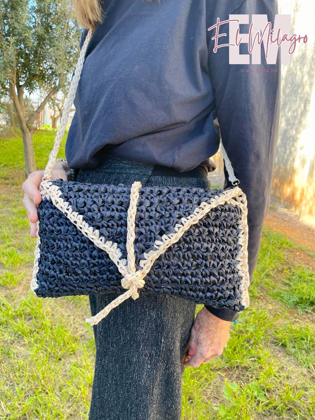 Envelope Shoulder Bag Made of Raffia. Raffia Summer Bag. Raffia Handbag ...