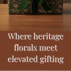 Botanical Wrapping Paper Roll William Morris Dark Floral Luxury Gift Wrap English Garden Wedding Present Heritage Vintage Gift Wrap image 20