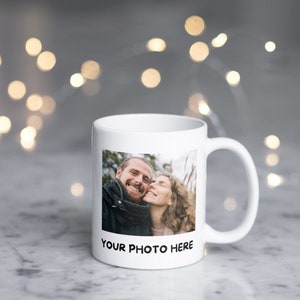 Custom Personal Photo Mug, Personalised Picture and Text Mugs Couple&#39;s couples friends glass customized cute meaningful anniversary glass