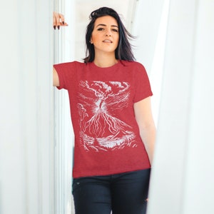 Volcano Eruption 001 H | Faux Batik shirt | Heather Colors | Unisex Jersey Short Sleeve Tee