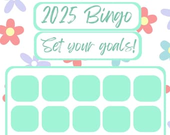 Goal Setting Bingo Card Printable, New Year Intentions Activity for Therapy Groups, Counselor Session Starter, Vision Board Alternative PDF
