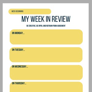 Weekly Goals Planner - Digital Task List for Productivity and Success