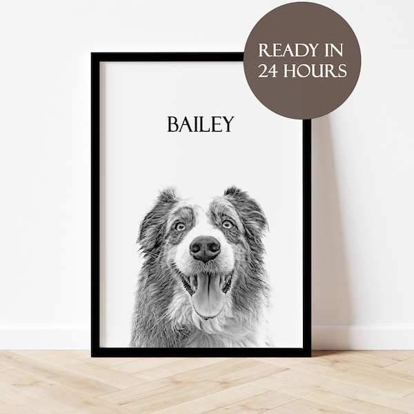 Custom Pet Portrait Photo Gifts Dog Portraits Custom Dog Portrait Custom Digital Pet Memorial Gifts Portrait From Photo Custom Cat Portrait