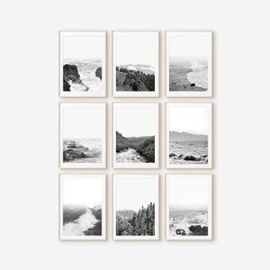 Wall Art, Set of 9 Prints, Nature Wall Art, Nature Prints, Black and White Prints, Minimalist Wall Art, Digital Prints, Wall Decor, Poster