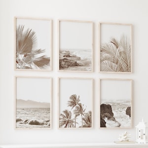 Set of 6 Beach Prints Printable Wall Art Coastal Decor Palm Prints Beach Prints Beach Art Prints Large Wall Art Home Decor Poster Prints