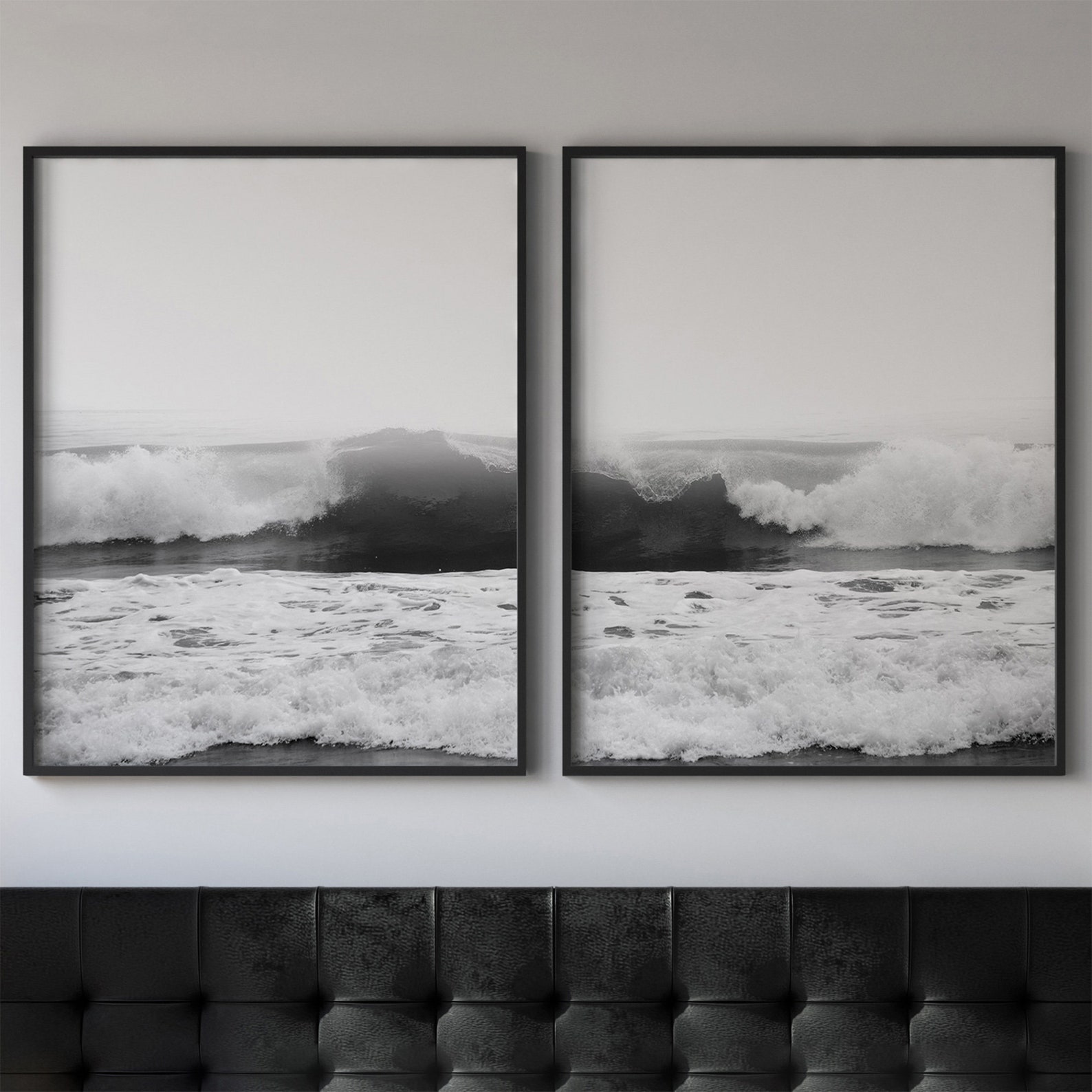 Ocean Wall Art Black and White Prints Ocean Waves Printable Wall Art ...