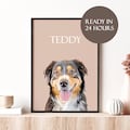 Custom Pet Portrait, Watercolor Pet Painting, Digital Painted From Photo, Personalized Gift, Pet Memorial, Custom Dog Portraits, Pet Drawing