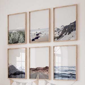 6er Set Drucke Wand Kunst Dekor DIGITALE Drucke Berg Druck Wald Kunst Natur 6er Set Landschaft Wand Kunst Galerie Wand 6er Set Poster