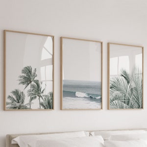 Set of 3 Prints Palm Tree Print Beach Print Print Set Wall Art Prints Palm Leaves Prints Wall Art Set of Prints Art Prints Poster Print