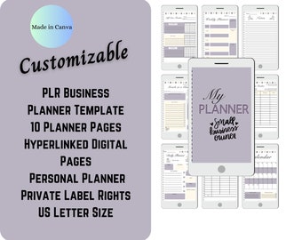 Pianificatore personale digitale PLR Pianificatore aziendale PLR personalizzabile Rilevatore di reddito Calendario B2B Pianificatore homeschool Pianificatori PLR personali modificabili