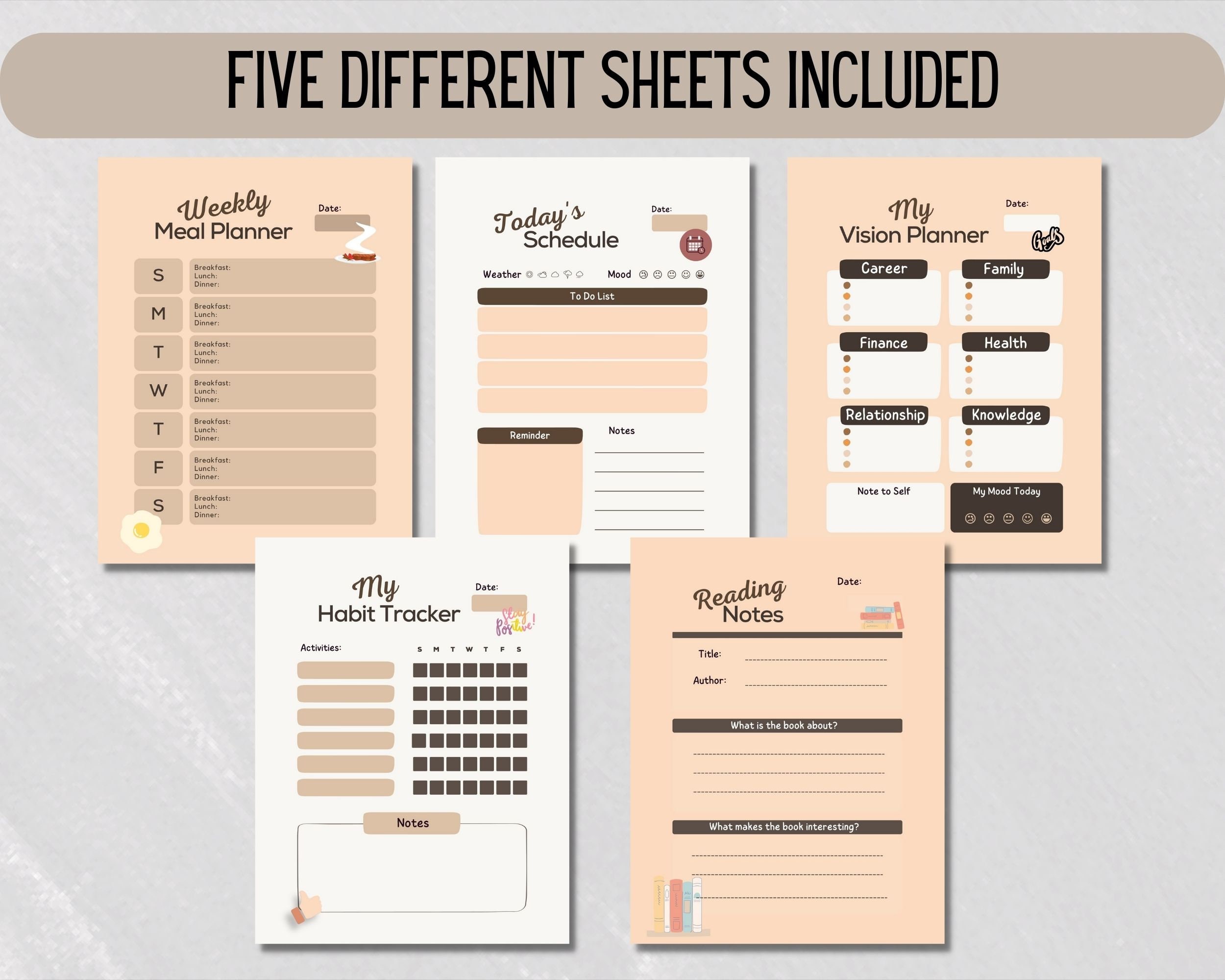 Vision Board Printables, Vision Board Planner, Vision Board Kit, Vision